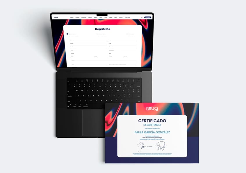 Piattaforma Eventool che mostra un certificato di partecipazione